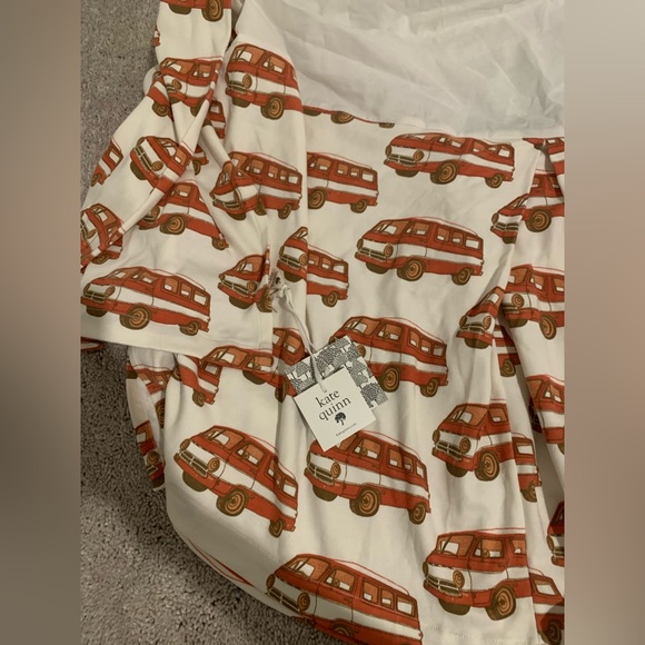 kate quinn Other - Bnwt Kate Quinn box pleat crib skirt | beach van | organic cotton interlock